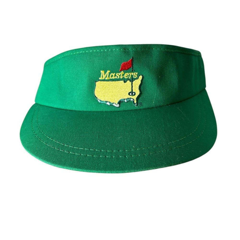 Vtg 90s American Needle Masters Visor Adjustable USA Made Golf